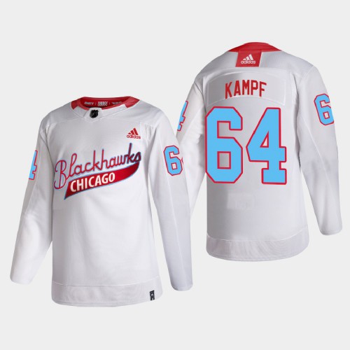 Chicago Chicago Blackhawks #64 David Kampf Men's White One Community Night Jersey Men's