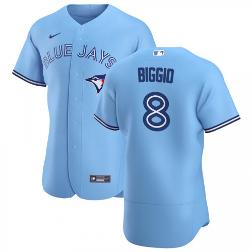 Toronto Toronto Blue Jays #8 Cavan Biggio Men's Light Blue Alternate 2020 Authentic Player Jersey Men's