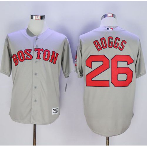 Boston Red Sox #26 Wade Boggs New Grey Cool Base Stitched Jersey Men's