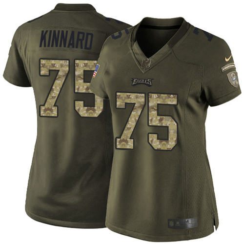 Chiefs #75 Darian Kinnard Green Women's Stitched Limited 2015 Salute To Service Jersey