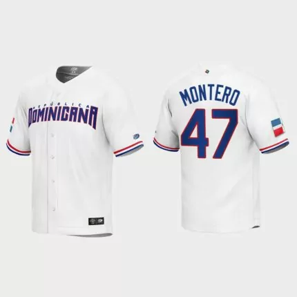 Rafael Montero Dominican Republic Baseball 2023 World Baseball Classic Replica Jersey – White