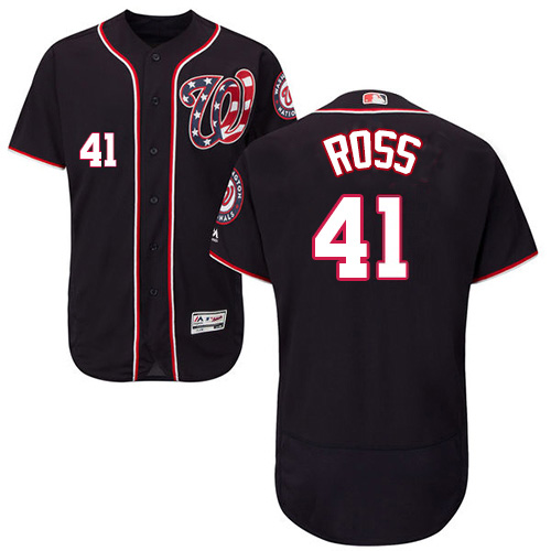 Washington Nationals #41 Joe Ross Navy Blue Flexbase Authentic Collection Stitched Jersey Men's