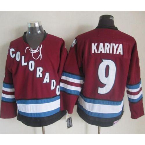 Colorado Avalanche #9 Paul Kariya Red CCM Throwback Stitched Jersey Men's