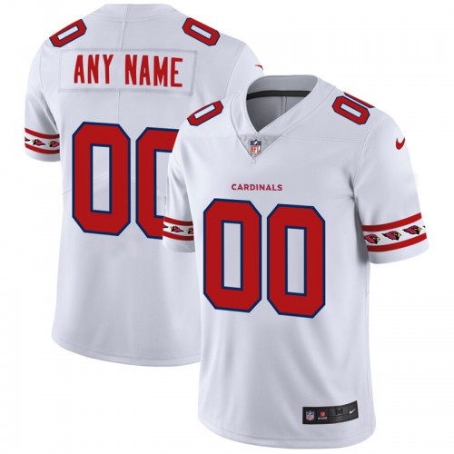 Arizona Cardinals Custom White Team Logo Vapor Limited Jersey
