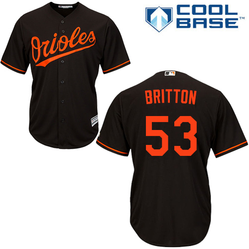 Baltimore Orioles #53 Zach Britton Black Cool Base Stitched Youth Jersey Youth