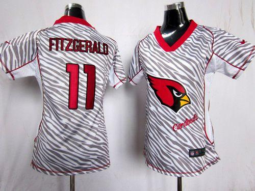 Cardinals #11 Larry Fitzgerald Zebra Women's Stitched Elite Jersey