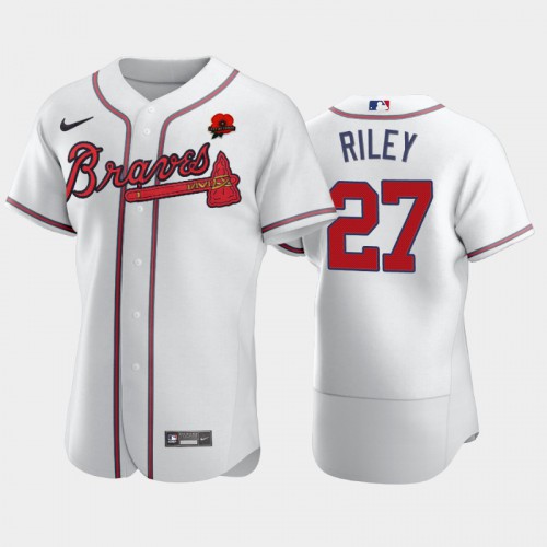 Atlanta Atlanta Braves #27 Austin Riley Men's Authentic 2021 Memorial Day Jersey - White Men's