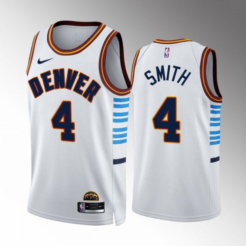 Denver Denver Nuggets #4 Ish Smith White 2022-23 Mens City Edition Jersey Mens
