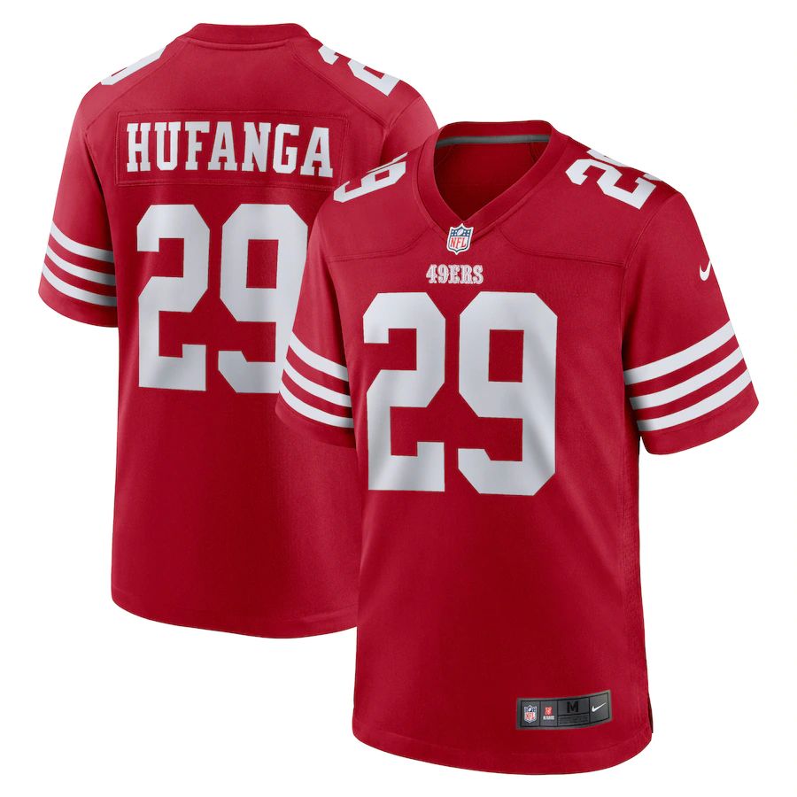 San Francisco 49ers #29 Talanoa Hufanga Men's 2022 Player Game Jersey - Scarlet