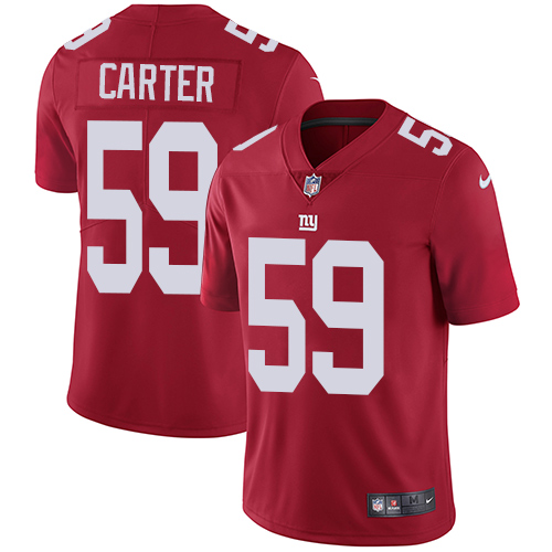New York Giants #59 Lorenzo Carter Red Alternate Men's Stitched Vapor Untouchable Limited Jersey Men's