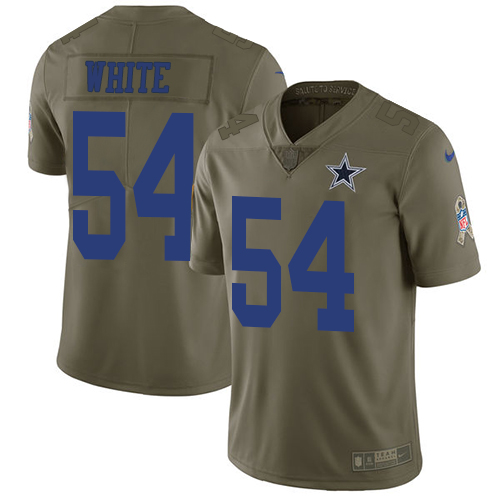 Dallas Cowboys #54 Randy White Olive Men's Stitched Limited 2017 Salute To Service Jersey Men's