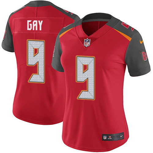 Tampa Bay Buccaneers #9 Matt Gay Red Team Color Women's Stitched Vapor Untouchable Limited Jersey Womens