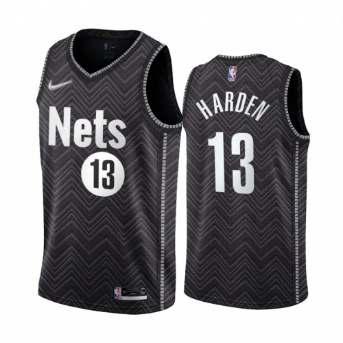 Brooklyn Brooklyn Nets #13 James Harden Black Youth Swingman 2020-21 Earned Edition Jersey Youth