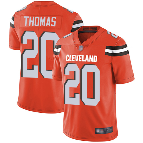 Cleveland Browns #20 Tavierre Thomas Orange Alternate Men's Stitched Vapor Untouchable Limited Jersey Men's