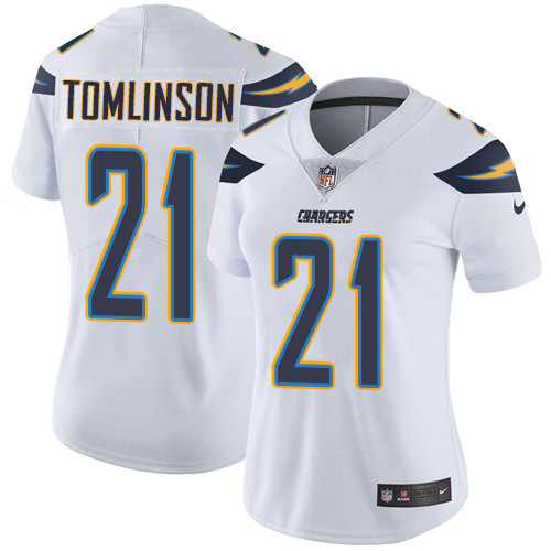 Chargers #21 LaDainian Tomlinson White Women's Stitched Vapor Untouchable Limited Jersey