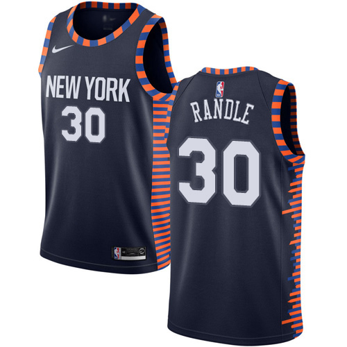 New York Knicks #30 Julius Randle Navy Womens Swingman City Edition 2018/19 Jersey Womens