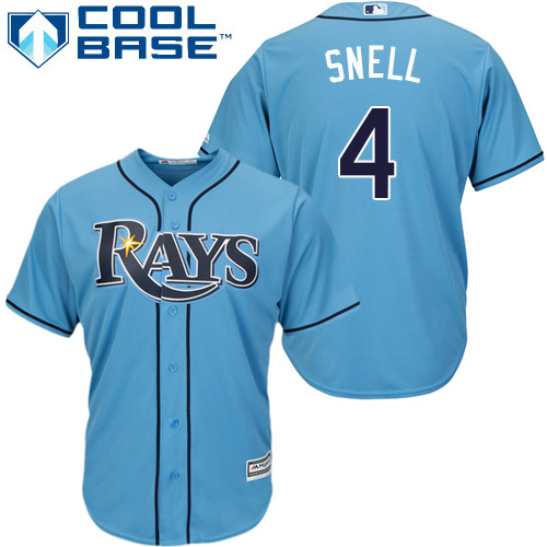 Tampa Bay Rays #4 Blake Snell Light Blue Cool Base Stitched Youth Jersey Youth