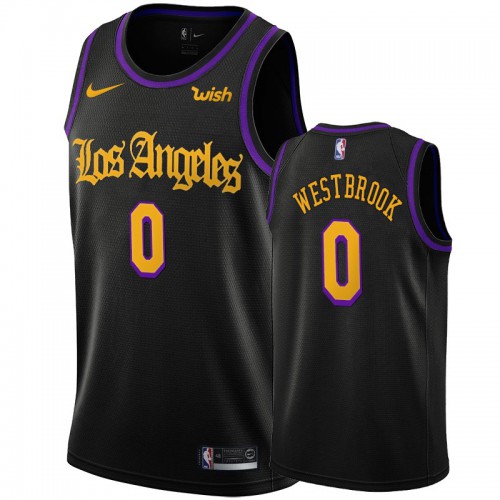 Los Angeles Lakers #0 Russell Westbrook Youth Black 2020 Latin Nights Swingman Jersey Youth