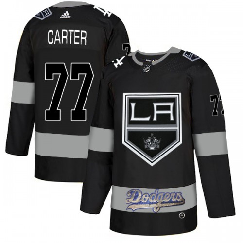 Adidas Los Angeles Kings X Dodgers #77 Jeff Carter Black Authentic City Joint Name Stitched Jersey Men's