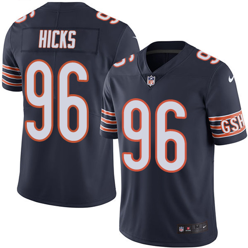 Chicago Bears #96 Akiem Hicks Navy Blue Team Color Men's Stitched Vapor Untouchable Limited Jersey Men's