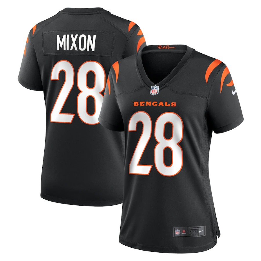 Cincinnati Bengals #28 Joe Mixon Black Women's Game Jersey