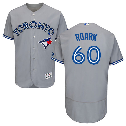Toronto Blue Jays #60 Tanner Roark Grey Flexbase Authentic Collection Stitched Jersey Men's