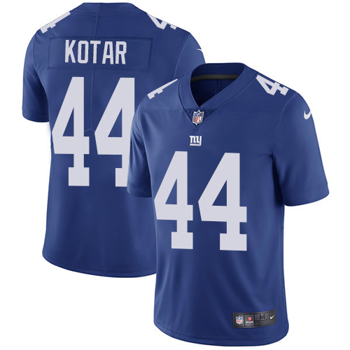 New York Giants #44 Doug Kotar Royal Blue Team Color Men's Stitched Vapor Untouchable Limited Jersey Men's