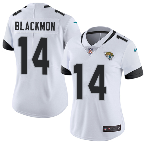 Jacksonville Jaguars #14 Justin Blackmon White Women's Stitched Vapor Untouchable Limited Jersey Womens