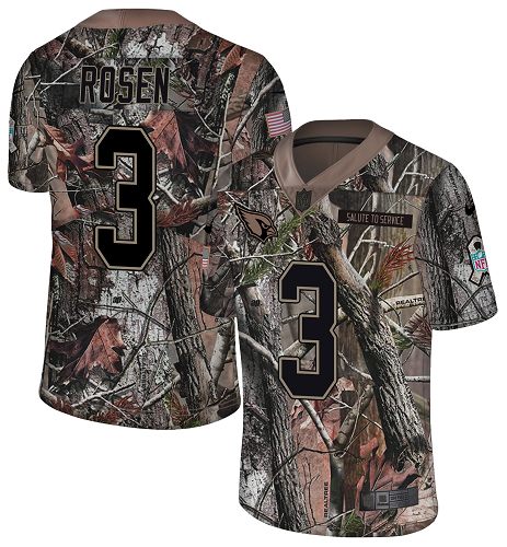 Cardinals #3 Josh Rosen Camo Men's Stitched Limited Rush Realtree Jersey