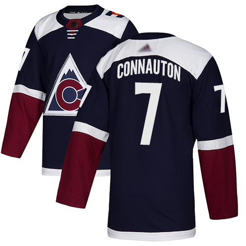 Adidas Colorado Avalanche #7 Kevin Connauton Navy Alternate Authentic Stitched Youth Jersey Youth