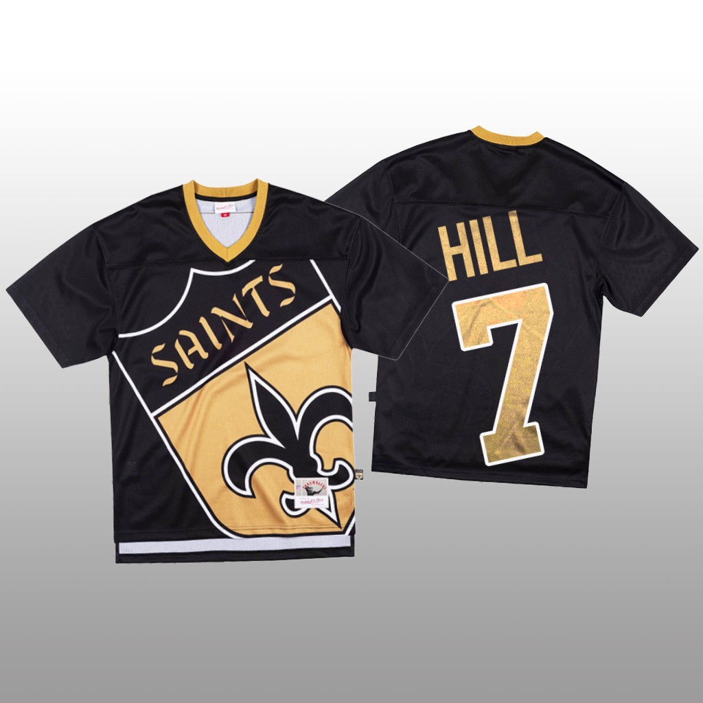 New Orleans Saints #7 Taysom Hill Black Men's Mitchell & Nell Big Face Fashion Limited Jersey