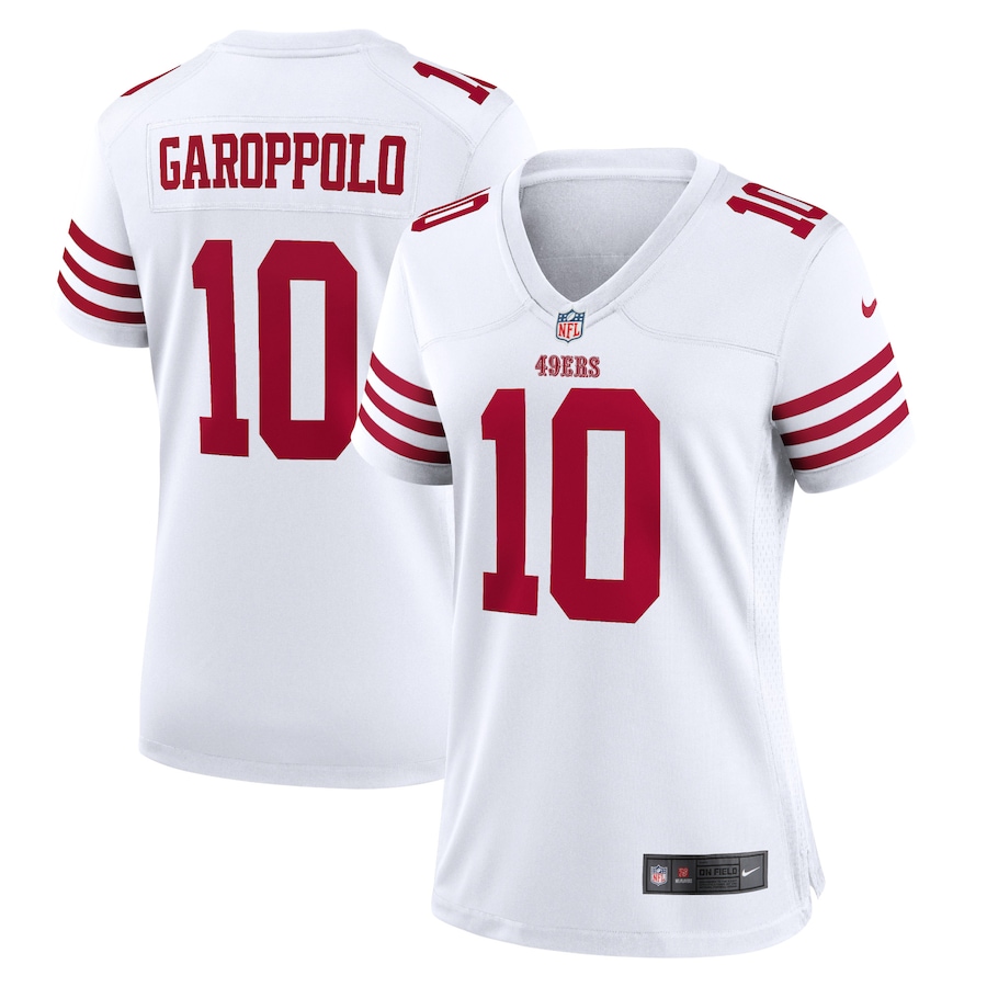 San Francisco 49ers #10 Jimmy Garoppolo White Women's 2022-23 Game Jersey