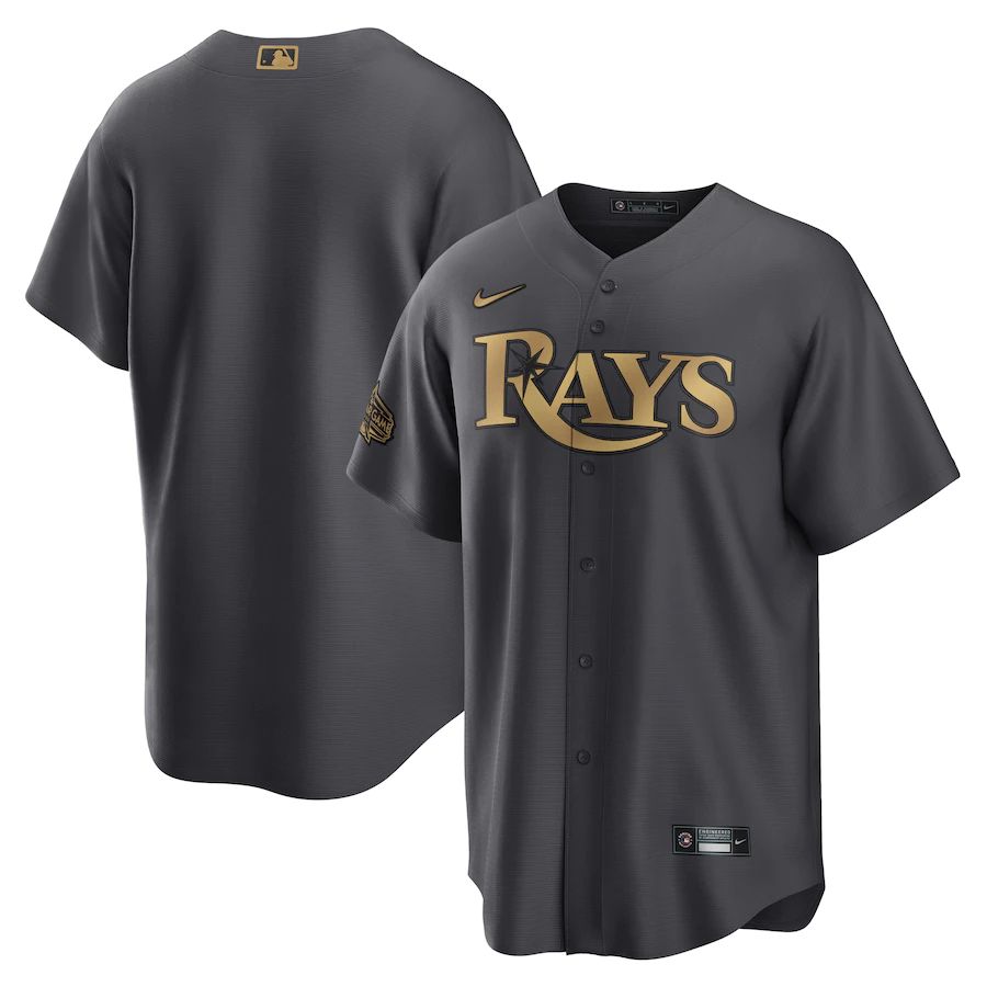 Tampa Bay Rays Blank Men's Charcoal 2022 All-Star Game Replica Jersey