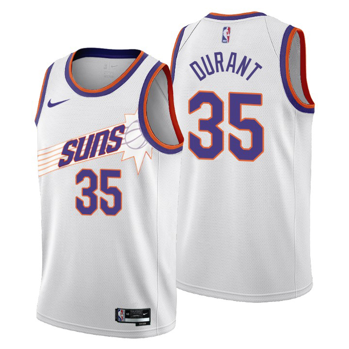 Suns #35 Kevin Durant Men's 2022-23 City Edition Jersey - Cherry Blossom White
