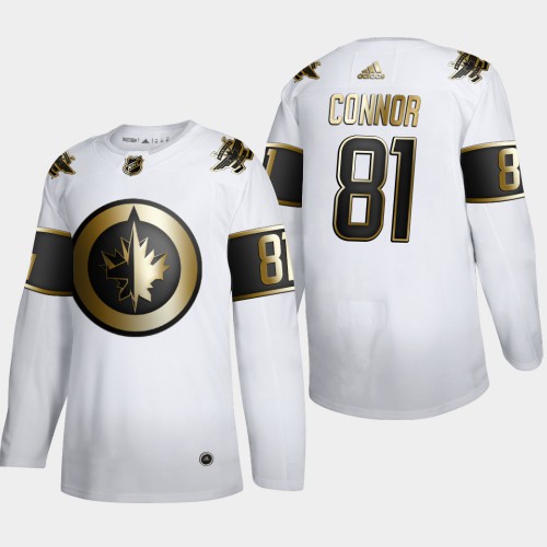 Winnipeg Winnipeg Jets #81 Kyle Connor Men's Adidas White Golden Edition Limited Stitched Jersey Men's