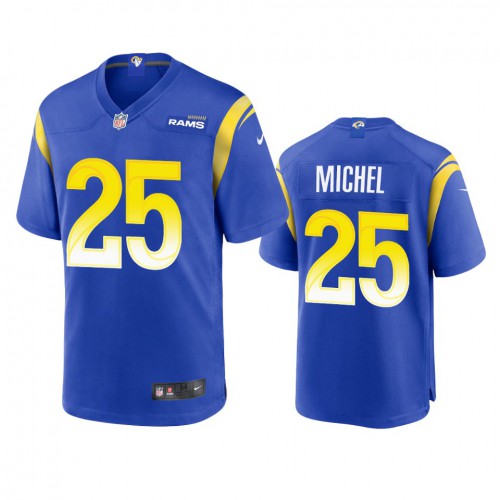 Los Angeles Los Angeles Rams #25 Sony Michel Men's Game Jersey - Royal Men's