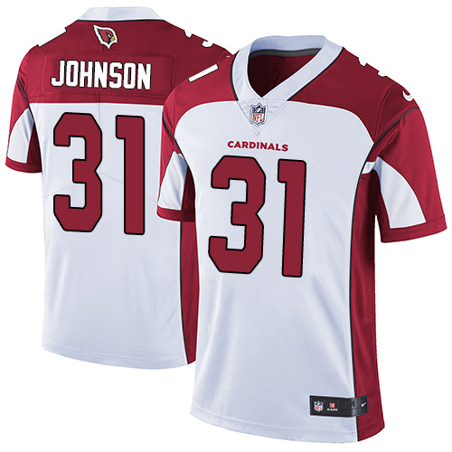Cardinals #31 David Johnson White Men's Stitched Vapor Untouchable Limited Jersey