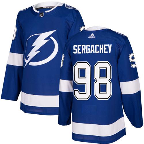 Adidas Tampa Bay Lightning #98 Mikhail Sergachev Blue Home Authentic Stitched Youth Jersey Youth