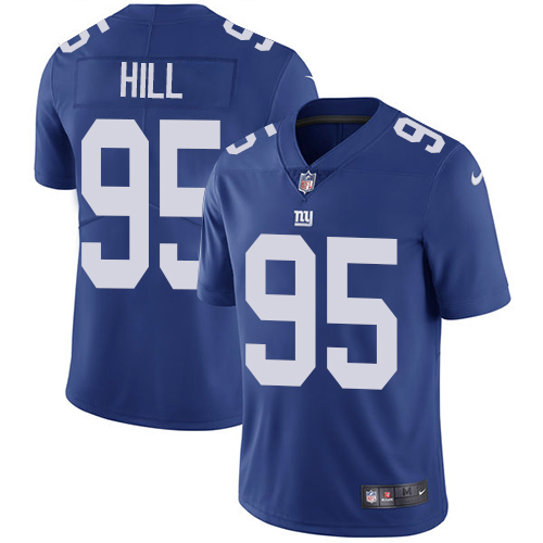 New York Giants #95 B.J. Hill Royal Blue Team Color Men's Stitched Vapor Untouchable Limited Jersey Men's