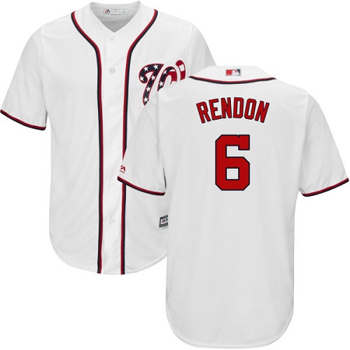 Washington Nationals #6 Anthony Rendon White Cool Base Stitched Youth Jersey Youth