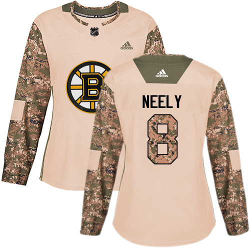 Adidas Boston Bruins #8 Cam Neely Camo Authentic 2017 Veterans Day Women's Stitched Jersey Womens
