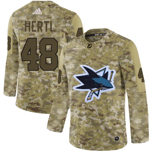 Adidas San Jose Sharks #48 Tomas Hertl Camo Authentic Stitched Jersey Men's
