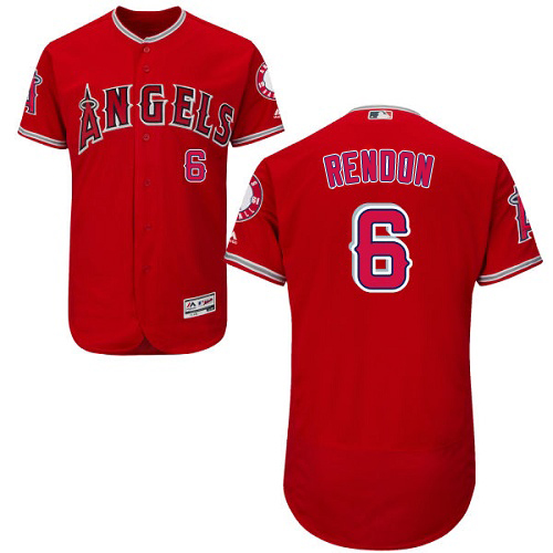 Los Angeles Angels of Anaheim #6 Anthony Rendon Red Flexbase Authentic Collection Stitched Jersey Men's