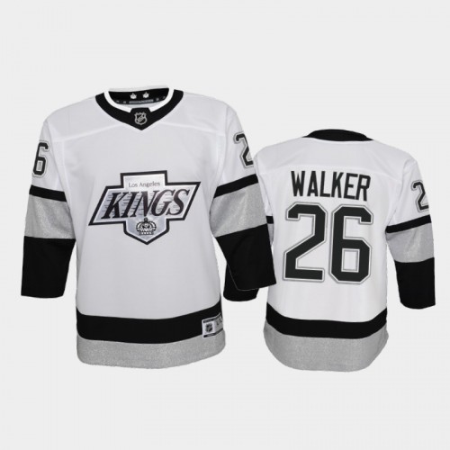 Adidas Los Angeles Kings #26 Sean Walker Youth 2021-22 Alternate Game Jersey - White Youth