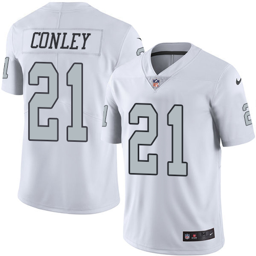 Las Vegas Raiders #21 Gareon Conley White Youth Stitched Limited Rush Jersey Youth