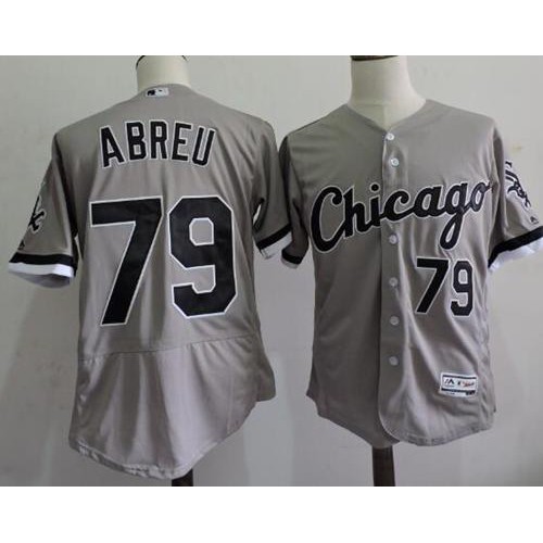 Chicago White Sox #79 Jose Abreu Grey Flexbase Authentic Collection Stitched Jersey Men's