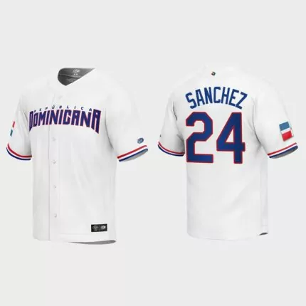 Gary Sanchez Dominican Republic Baseball 2023 World Baseball Classic Replica Jersey – White
