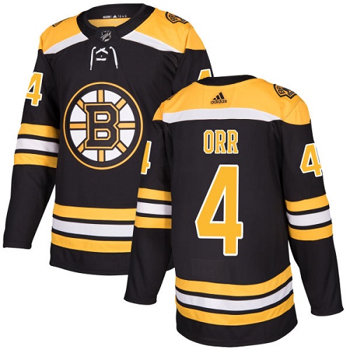 Adidas Boston Bruins #4 Bobby Orr Black Home Authentic Stitched Jersey Men's