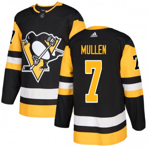 Adidas Pittsburgh Penguins #7 Joe Mullen Black Home Authentic Stitched Jersey Men's