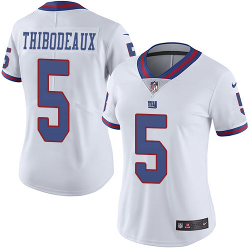 Giants #5 Kayvon Thibodeaux White Women's Stitched Limited Rush Jersey